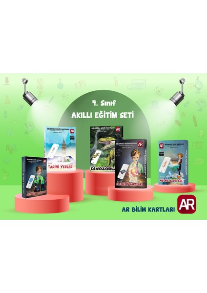 Ar Yayınları 4. Sınıf Eğitim Seti - Kaynak Kitap - Akıllı Eğitim Seti - Bilim Kartı