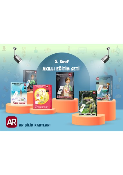 Ar Yayınları 5. Sınıf Eğitim Seti - Kaynak Kitap - Akıllı Eğitim Seti - Bilim Kartı