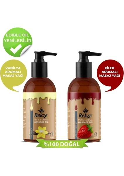 Masaj Yagı Vanilya + Çilek Aromalı Aromaterapi 120 ml