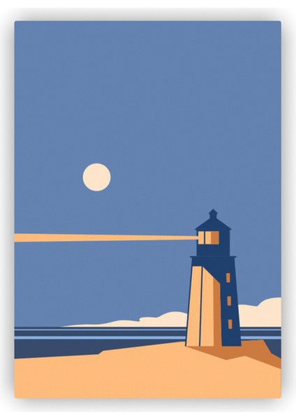 Deniz Feneri Ahşap Poster 20X29 cm