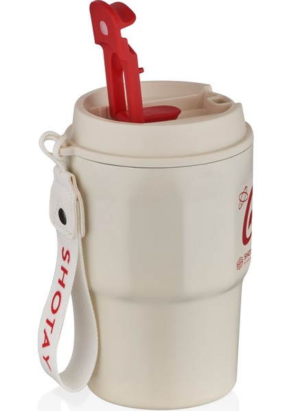 450ML Taşıma Askılı Paslanmaz Çelik Termos Bardak /kahve Bardak Mug