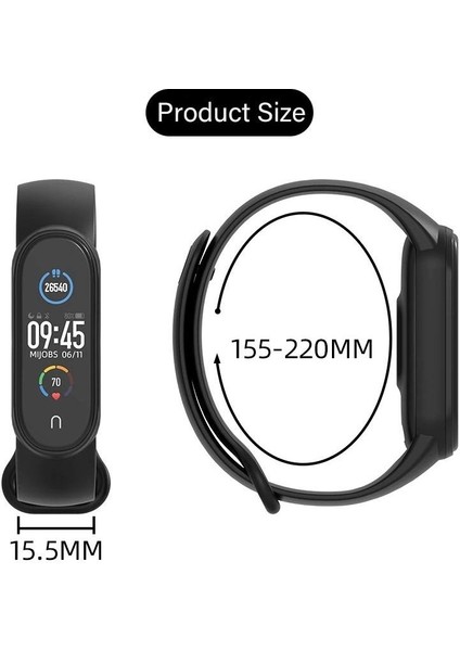 Xiaomi Mi Band 3 ve 4 Uyumlu [ Yüksek Kalite] Silikon Kordon