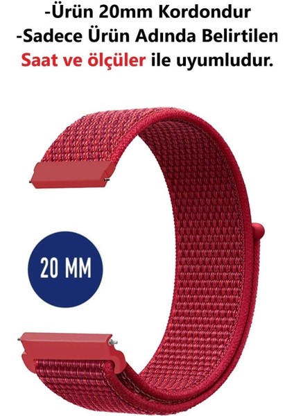 Amazfit Gts- Gts 2- Gts 2e- Gts 2 Mini- Gtr 42MM Uyumlu Hasır Dokuma 20MM Kordon