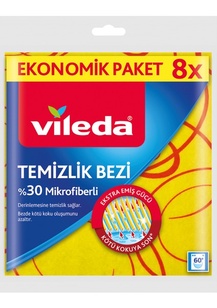 8'li %30 Mikrofiberli Mutfak Bezi