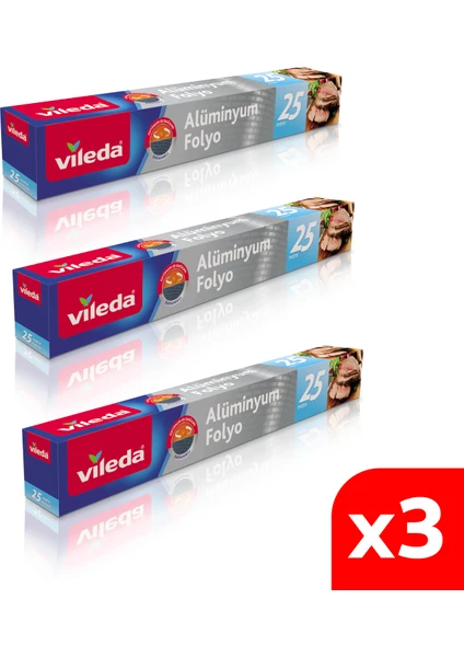 3 Paket 25 Mt Alüminyum Folyo