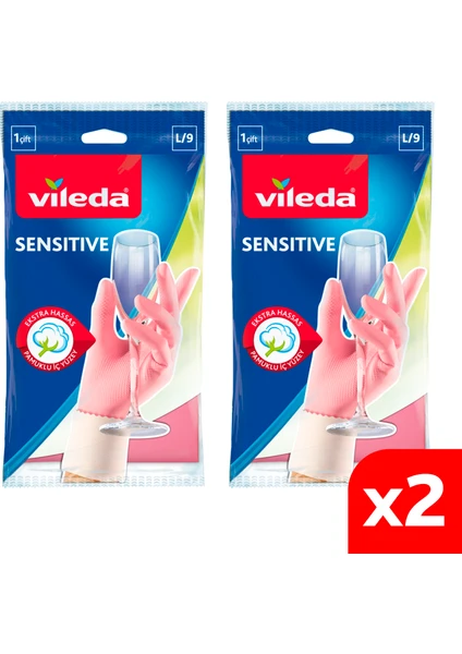 2 Paket Sensitive Büyük Boy Bulaşık Eldiveni