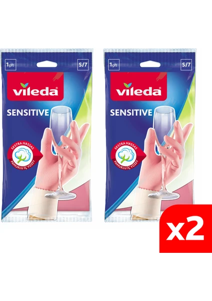 2 Paket Sensitive Küçük Boy Bulaşık Eldiveni