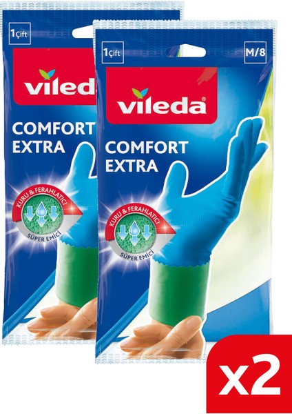 2 Paket Comfort Extra Orta Boy Bulaşık Eldiveni