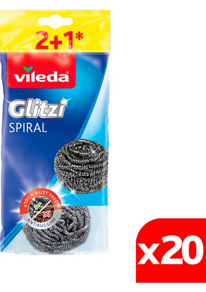 20 Paket 3'lü Çelik Bulaşık Teli