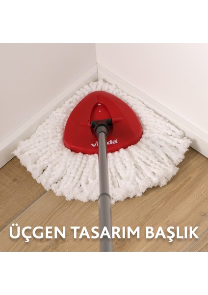 Turbo Üçgen Başlık Mikrofiber Yedek Paspas 2 Paket
