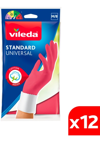 12 Paket Standart Orta Boy Bulaşık Eldiven