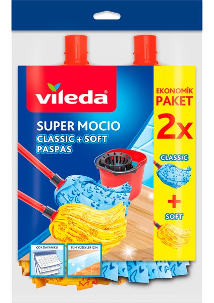 Supermocio Klasik + Ahşap Yedek Paspas