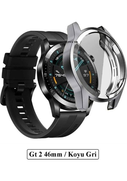 Huawei Watch Gt2 46MM Ekran Koruma Ultra Ince Silikon Kılıf (Yüksek Kalite)