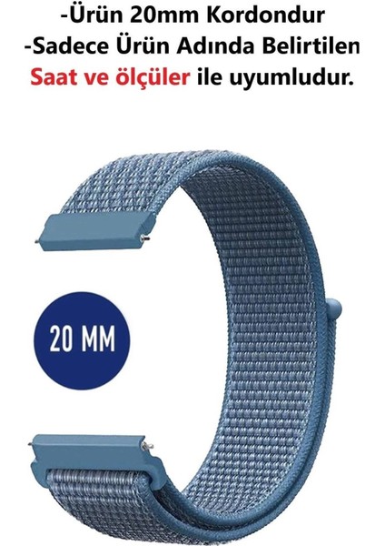 Amazfit Gts- Gts 2- Gts 2e- Gts 2 Mini- Gtr 42MM Uyumlu Hasır Dokuma 20MM Kordon