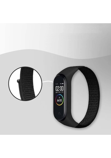 Xiaomi Mi Band 3/4/5/6/7 Uyumlu Hasır Dokuma Yüksek Kalite Kordon Kayış