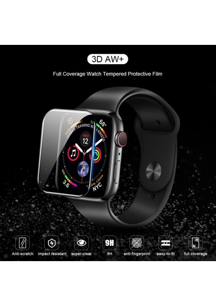 Apple Watch 42MM (2-3-4-5-6-Se) 3D Tam Kapatan Kavisli Ekran Koruyucu A+ Yüksek Kalite