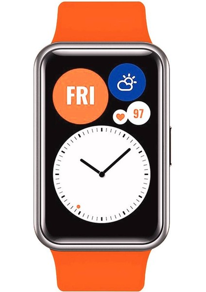 Huawei Watch Fit New Uyumlu Yüksek Kalite Yumuşak Pürüzsüz Silikon Kordon Kayış