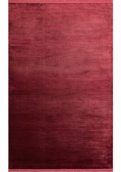 Cordoba Plaın Burgundy Nw Parlak Yumuşak Dokulu Modern Makine Dokuması Halı