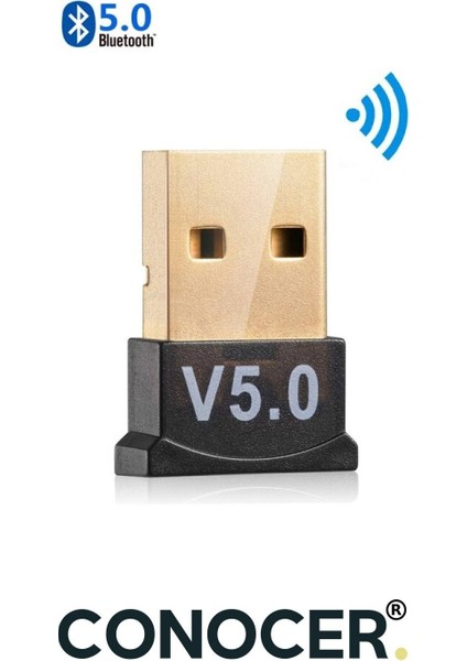 Mini V5.0 USB Bluetooth Dongle 5.0 Bluetooth Adaptör [tak Çalıştır]