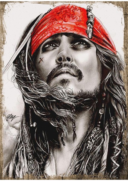 Kaptan Jack Sparrow Mdf Tablo