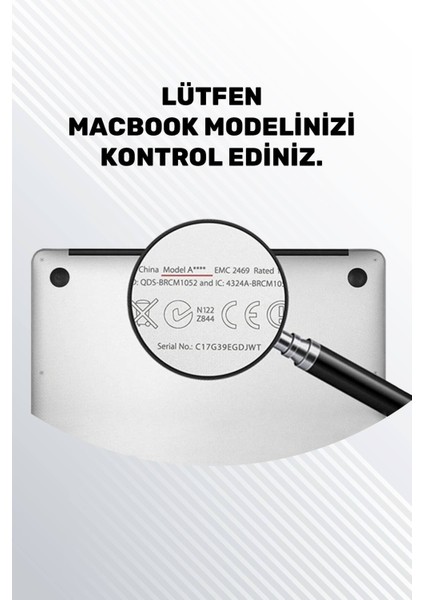 Macbook Air 2020 13 Inc M1 A2337 / A2179 Uyumlu Türkçe Q Klavye Slim Klavye Koruyucu Kılıf