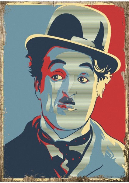 Charlie Chaplin Mdf Tablo