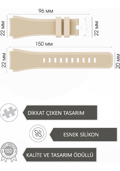 Huawei Watch Gt/ Gt2/ Gt3/ GT2E/ Gt2 Pro/ Gt3 Pro/ Watch 3 -3 Pro Silikon Çizgi Desenli Kordon Kayış