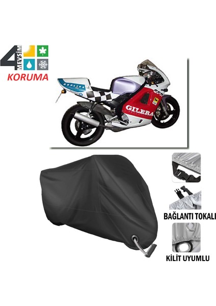 Gilera Gfr 125 Branda Motosiklet Brandası Bağlantı ve Kilit Uyumlu Siyah