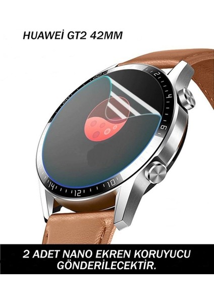 Huawei Watch Gt 2 (42MM) Uyumlu (2 Adet) Ekran Koruyucu Nano Jelatin