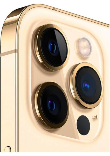 iPhone 11 Pro/11 Pro Max Uyumlu Alüminyum Alaşım 3D Kamera Lens Koruyucu Gold [3'lü Set]