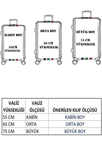 Favori Giyim Favori Valiz Kılıfı (Mavi Uçak Desenli)