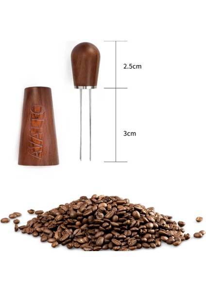 WDT Espresso Dağıtıcı İğne Topaklanma Önleyici Ayarlanabilir Karıştırma Aracı Barista Ekipmanı modelleri