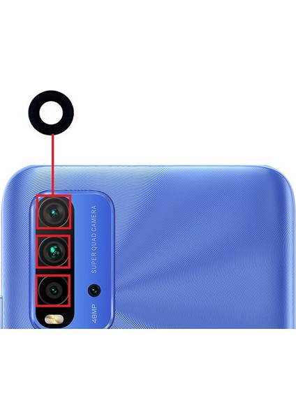 Xiaomi Redmi 9t Uyumlu Kamera Lensi Camı M2010J19SG M2010J19SY