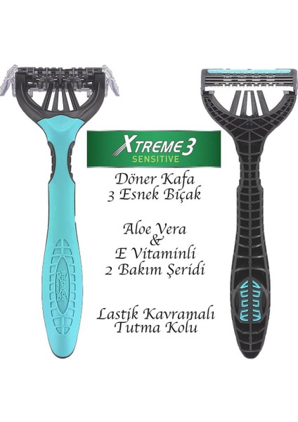 Wilkinson Sword Xtreme 3 Oynar Başlıklı 3 Bıçaklı Kullan At Tıraş Bıçağı 6+2 Avantaj Paketi - 8'li