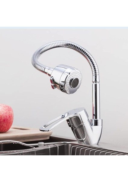 6061 Esnek 360° Hareketli 2 Fonksiyon Spreyli Kubar Musluk Ucu 48 cm modelleri