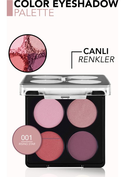 Color Palette Ince Yapılı & Mat Bitişli/ışıltılı 4'lü Göz Farı Paleti indirimleri