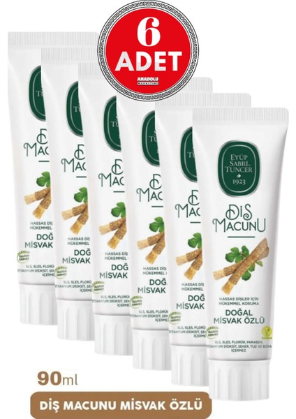 Diş Macunu Misvak Özlü 90 Ml X 6 Adet