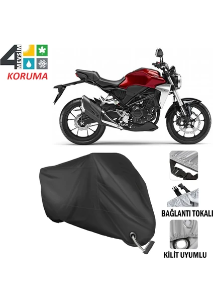 Honda Cb 250 R Branda Motosiklet Brandası Bağlantı ve Kilit Uyumlu Siyah