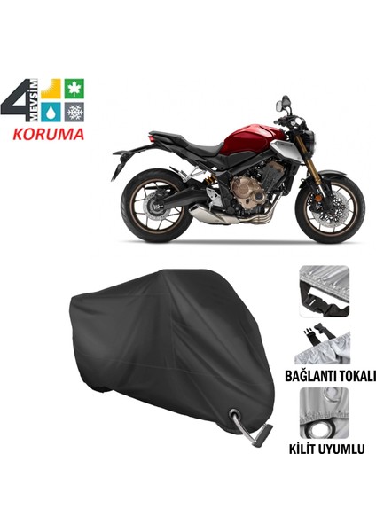 Honda Cb 650 R Branda Motosiklet Brandası Bağlantı ve Kilit Uyumlu Siyah