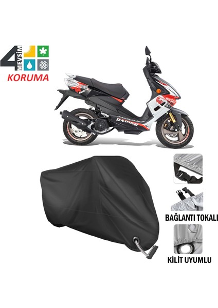 Tgb Bullet Rs 125 Branda Motosiklet Brandası Bağlantı ve Kilit Uyumlu Siyah