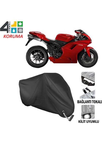 Ducati 1198 Sp Branda Motosiklet Brandası Bağlantı ve Kilit Uyumlu Siyah