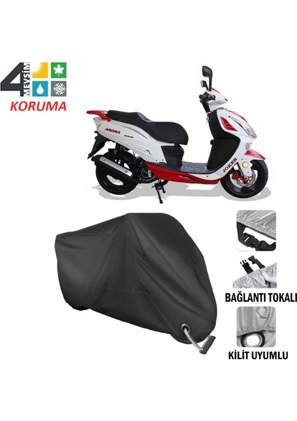 Arora Ar 150 T8-H Joker Branda Motosiklet Brandası Bağlantı ve Kilit Uyumlu Siyah