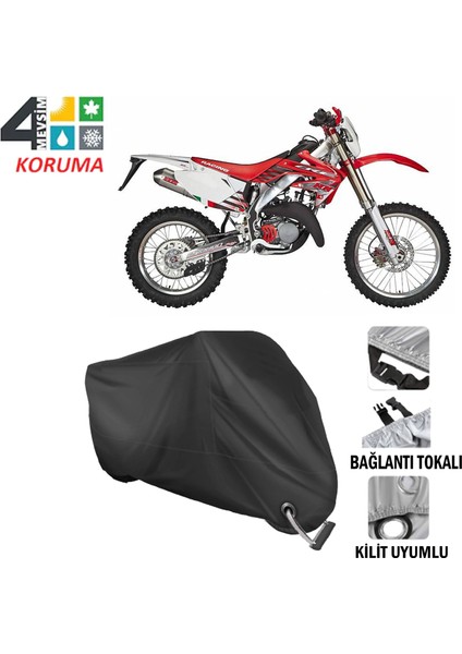 Hm Moto Cre 125 Six Competiton Branda Motosiklet Brandası Bağlantı ve Kilit Uyumlu Siyah