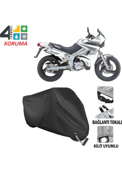 Yamaha Tdr 125R Branda Motosiklet Brandası Bağlantı ve Kilit Uyumlu Siyah