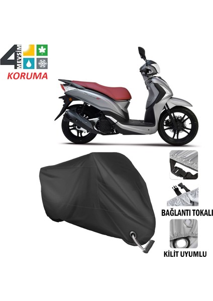 Sym Symphony St 200I Branda Motosiklet Brandası Bağlantı ve Kilit Uyumlu Siyah