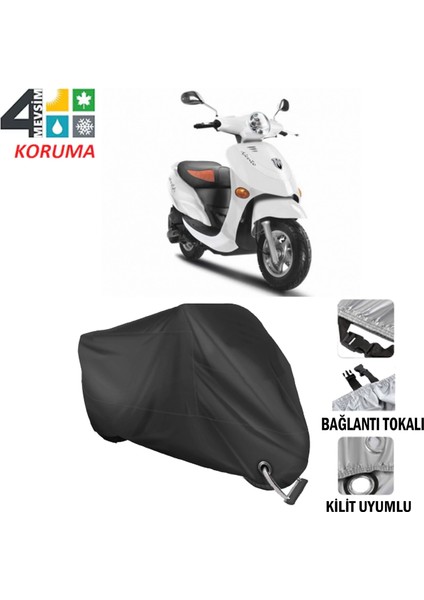 Motoran Vento 100 Branda Motosiklet Brandası Bağlantı ve Kilit Uyumlu Siyah