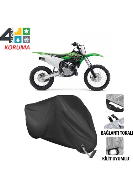 Kawasaki Kx 85 Branda Motosiklet Brandası Bağlantı ve Kilit Uyumlu Siyah