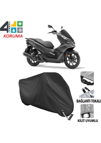 Honda Pcx 125 Branda Motosiklet Brandası Bağlantı ve Kilit Uyumlu Siyah