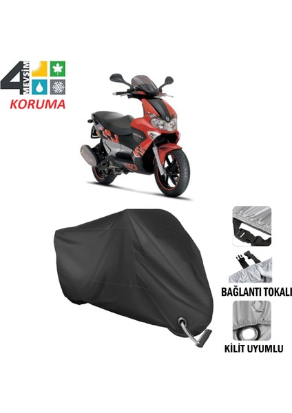 Gilera Runner 180 Branda Motosiklet Brandası Bağlantı ve Kilit Uyumlu Siyah
