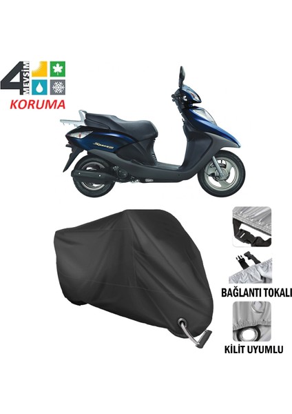 Honda Spacy 110 Branda Motosiklet Brandası Bağlantı ve Kilit Uyumlu Siyah